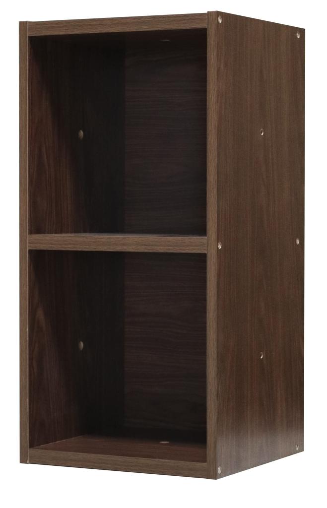 Sunneed Wooden Record Rack, Freestanding, RCR-R7135 (Walnut Color, Stackable Bottom Shelf)