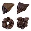 Fashionable Hair Scrunchies Claw Clip Featuring Leopard Pattern Fabric 13cm Compact Size For Daily Styling