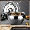 ZISIZ Extra Thick Stainless Steel Oil Pot with Lid