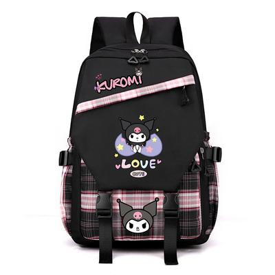 Coole Lomi Kuromi Rucksack Schultasche für Schüler Anime Cartoon Druck Mittelschule Oberschule Große Kapazität Schultasche