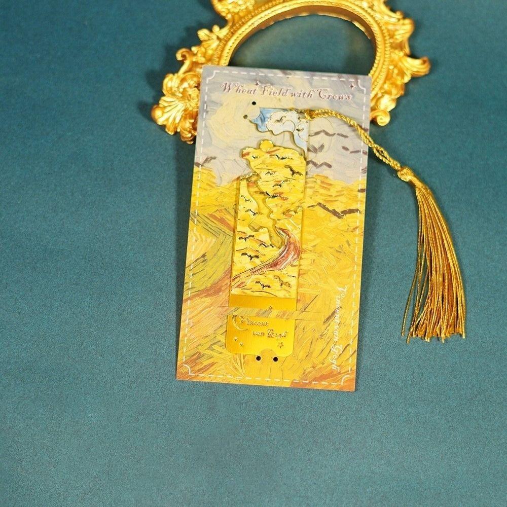 

Landscape Flower Oil Painting Metal Bookmark Flower Bookmarks School Supplies C