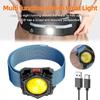 Super Bright Multi-Functional Flashlight USB Rechargeable COB Lamp Headlamp TYPE-C Charging LED Technology Watch Light