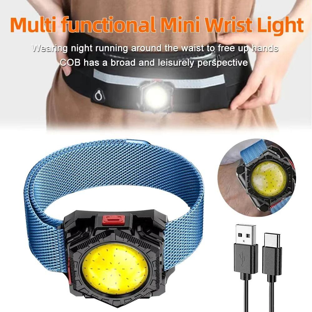 Super Bright Multi-Functional Flashlight USB Rechargeable COB Lamp Headlamp TYPE-C Charging LED Technology Watch Light