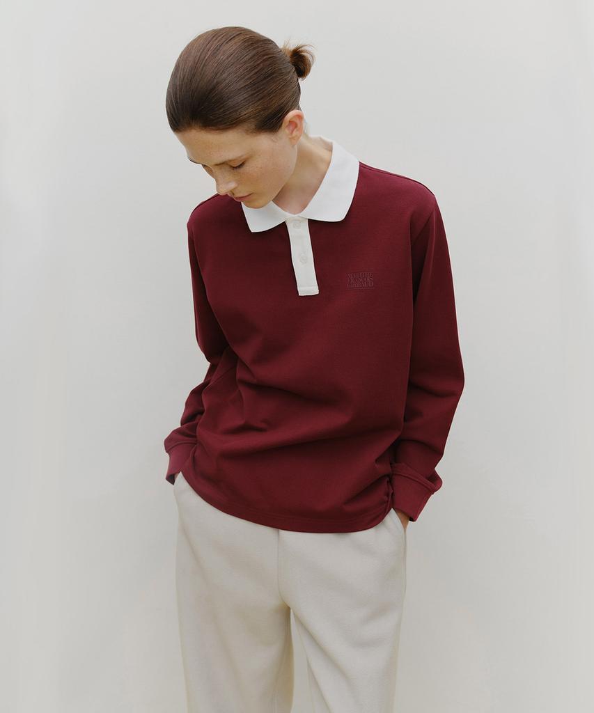 Malitteseupocheu Marithe Sport Collar Long Sleeve Burgundy