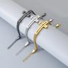 Classic Cross Stainless Steel Bracelet for Men Trendy Men's Casual Sweatshirt Accessories  Fashion Jewelry Party Gifts