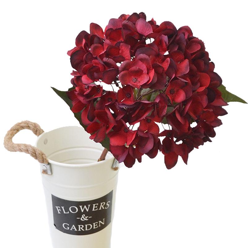 Wedding Artificial Hydrangea Bouquet - White Cloth Single Stem for Home Decor