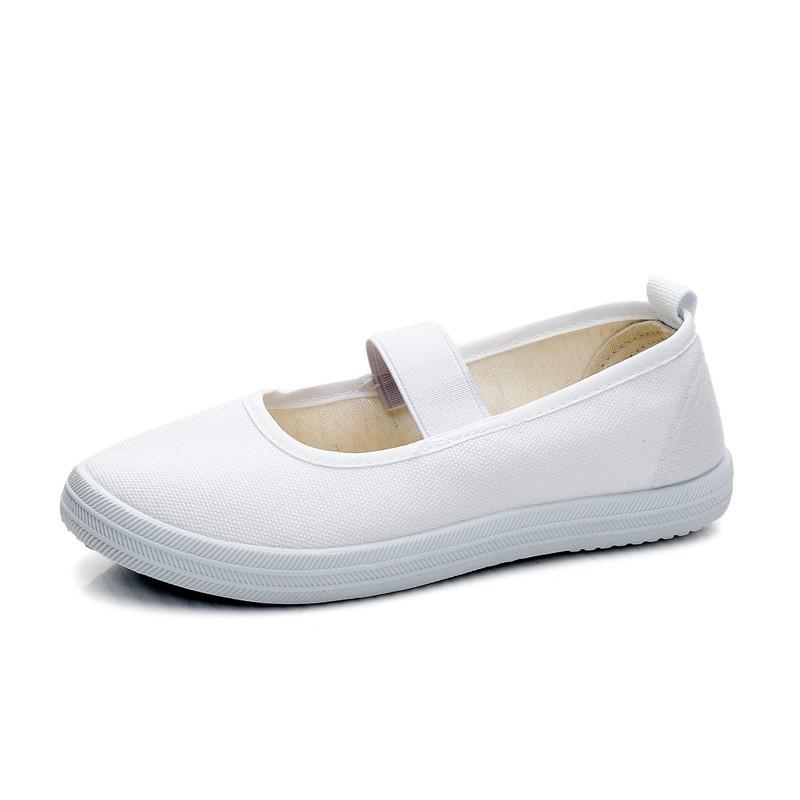 Dětské klasické plátěné tenisky jednobarevné Pohodlné bílé sportovní boty Chlapci Dívky Škola Sport Cheerleading Prodyšná obuv