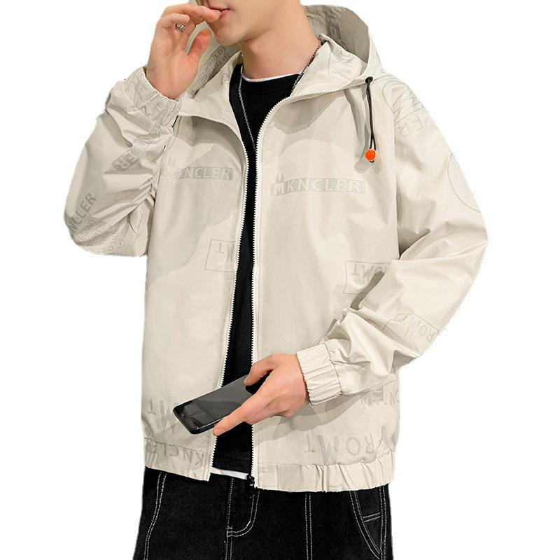 Men's Korean Style Trendy Windbreaker: Loose Fit, Plus Size, Casual Spring/Autumn Workwear Jacket.