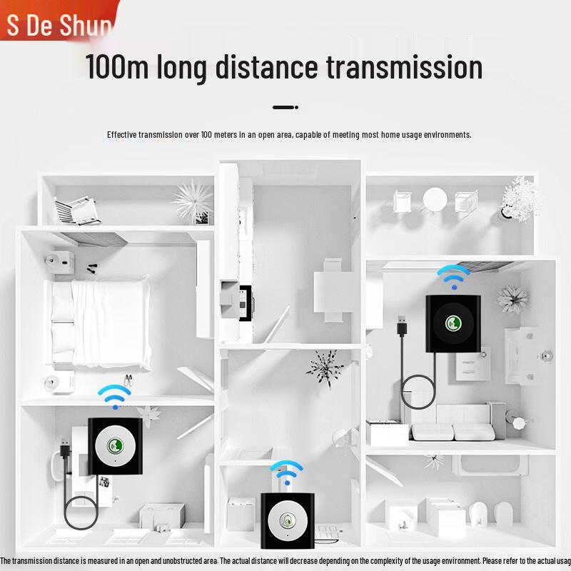 DESHUN H9B Wireless Voice Intercom Doorbell System