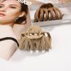 Elegant Large Frosted Mesh Claw Clip for Women - Retro Shark Design