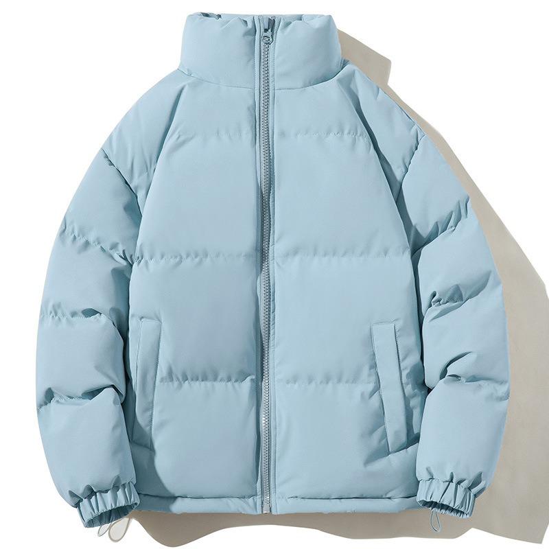 Thickened Cotton-padded Clothes for Men and Women and Teenagers Casual Simple Loose Stand-up Collar High Street Cotton-padded Clothes Jacket Trend