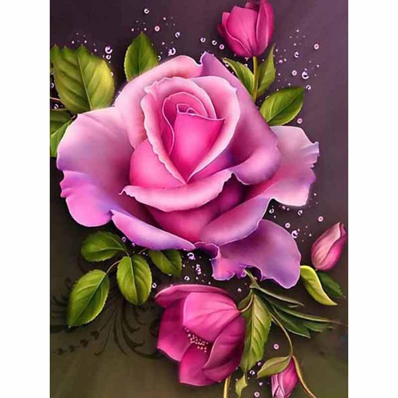 

5D DIY алмазная живопись цветы Алмазная вышивка пейзаж вышивка крестом полная круглая дрель ремесла домашний декор ручной подарок Full Round 20x30CM