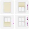 Cream Pleated Roller Blind 100X150 Cm Fabric Width 99.4 Cm