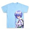 New Anime Gospel Four Seasons Retro  Fabric Harajuku T-shirt, Daily Casual Style for Boys and Girls