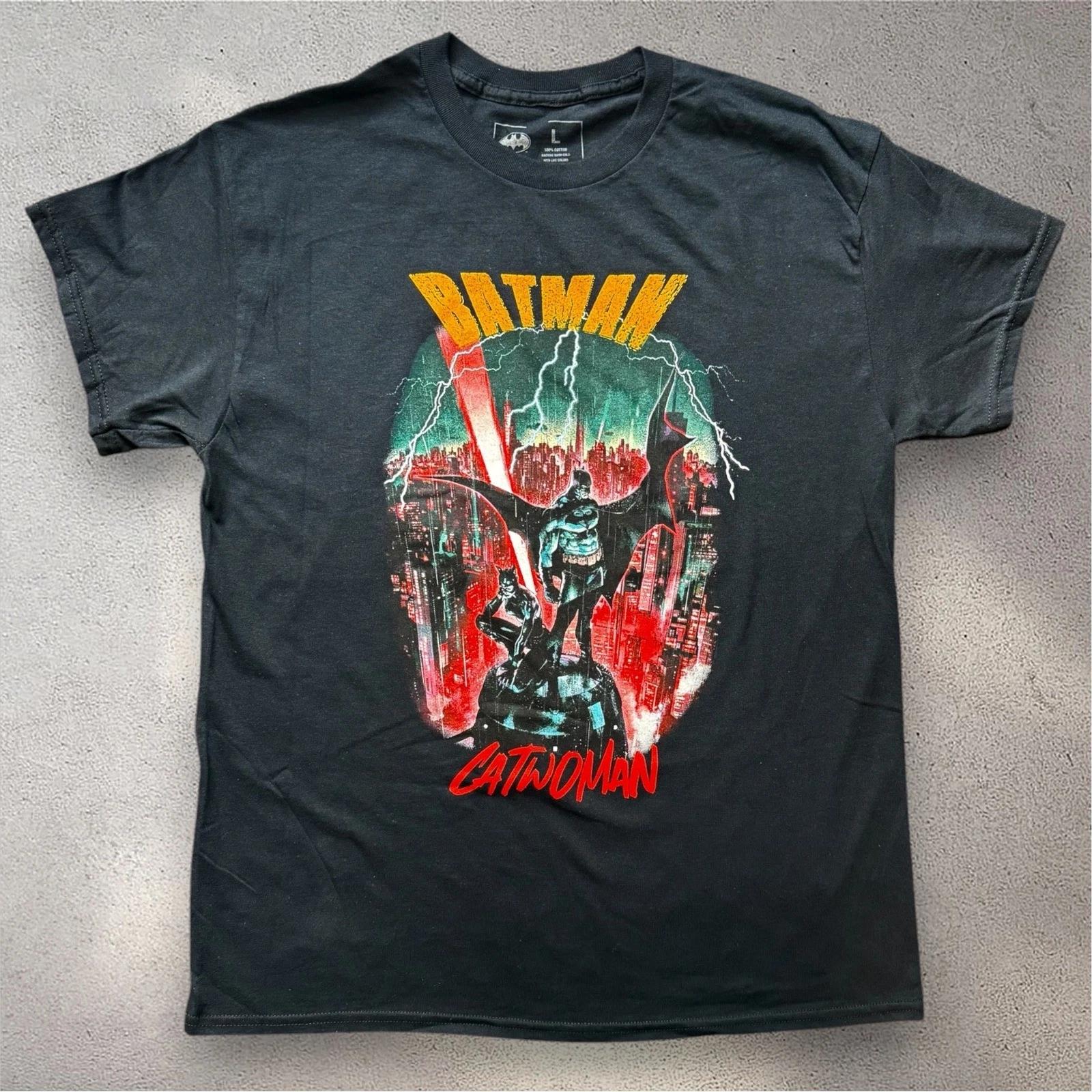 CVLA x Batman Catwoman Gotham City Graphic T- Shirt Mens Large Black DC Comics 2XL