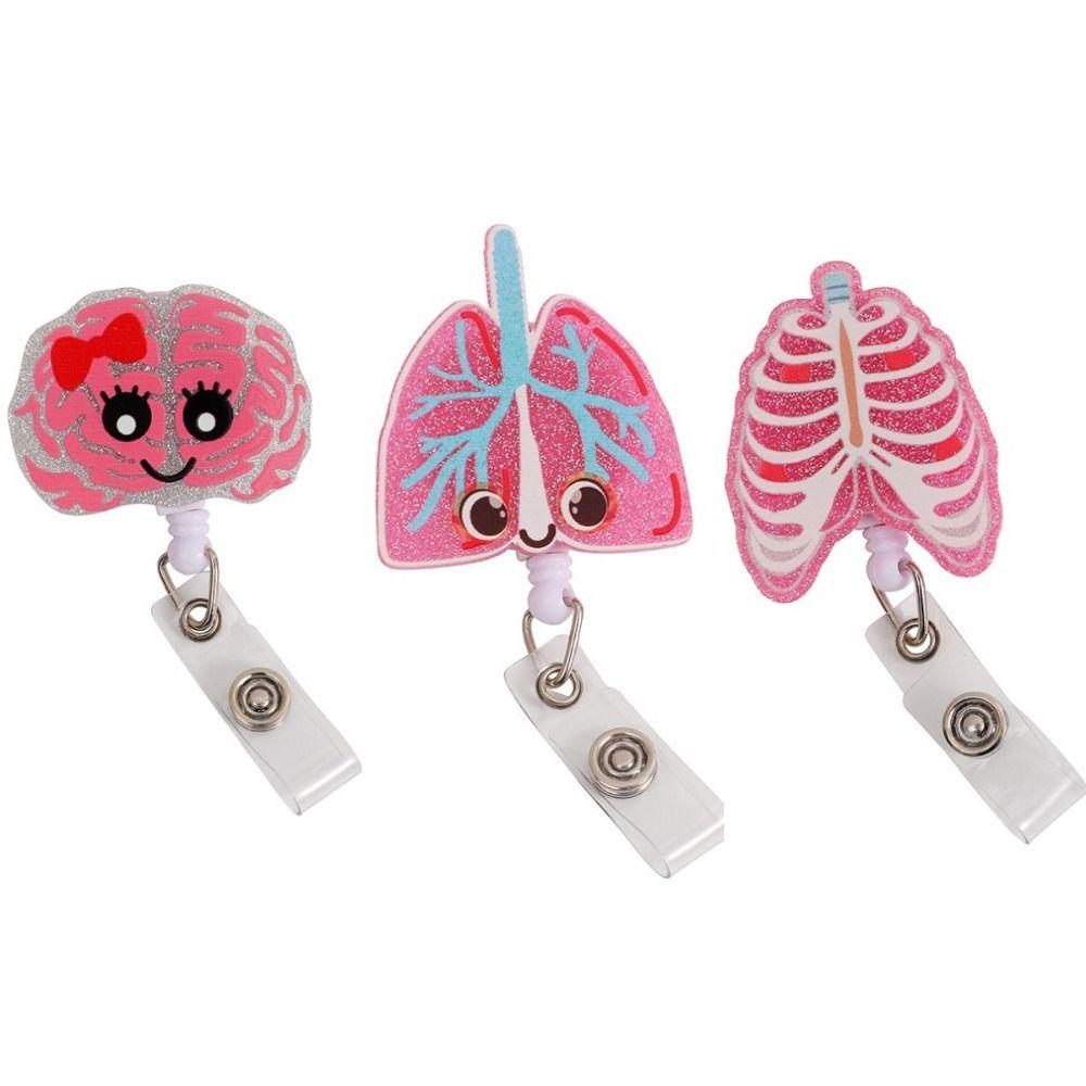High Resilience Organs Badge Clip Stretchable Name Card Holder  Employee Welfare
