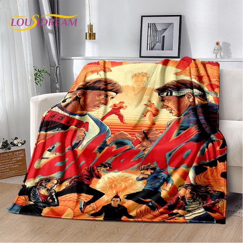 TV Karate Cobra Kai Amanda Měkká plyšová deka, flanelová deka vrhací deka do obývacího pokoje Ložnice Pohovka Pohovka Piknikový kryt pro děti