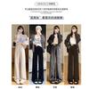 Chenier wide-leg pants women's spring and autumn new casual thin narrow version small straight pants corduroy pants