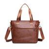 Middle-aged Women's Bag Multi-layer Shoulder Bag Soft Leather Handbag Large Capacity Crossbody Bag