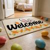 Frohe Ostern Fußmatte Außen Natürliche Kaninchen Willkommen Nicht- Vorlegematte Dekorative Teppiche Für Innen Haus Bauernhäuser Eingang Veranda Ostertag Party Dekoration