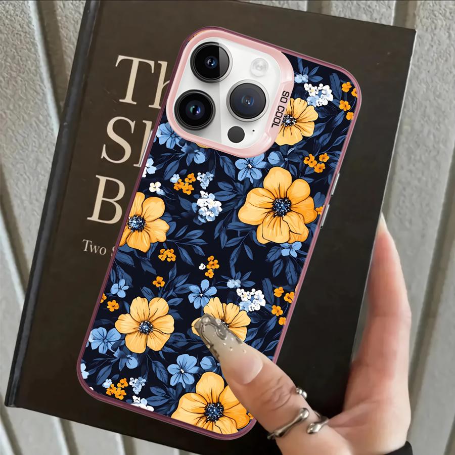 Case for iPhone 17 Pro Max 14 XS Air XR 16 15 Plus 13 Pro 12 11 Back Phone Cover Pink Flower Sea
