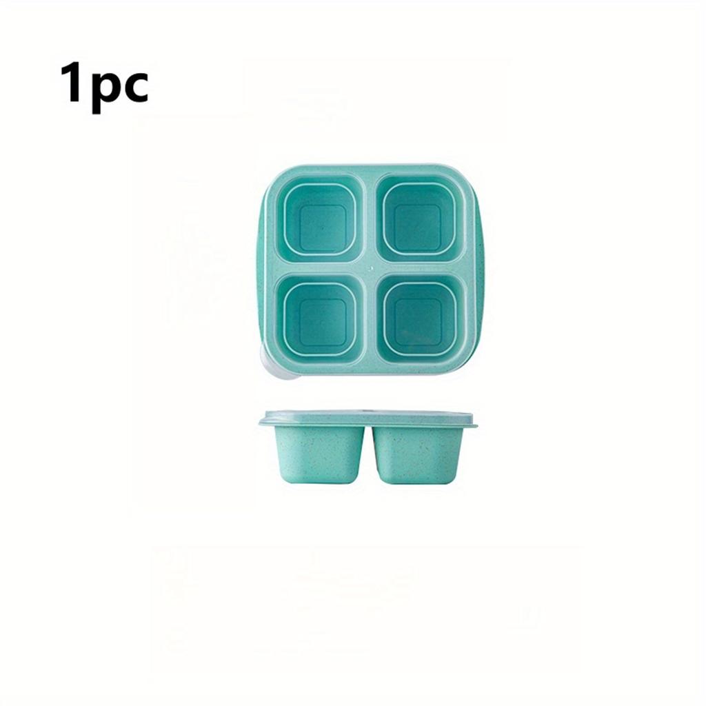 1Pc 4-Compartment Bento Box With Transparent Lid - Perfect For Snacks, Dried Fruits & Lunch Lunch Box Snack Box Container