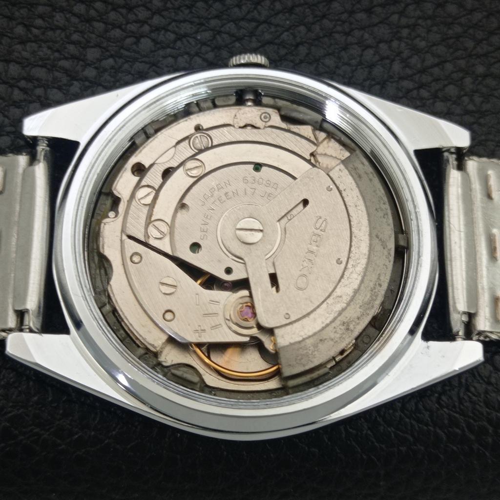 VINTAGE SEIKO 5 AUTOMATIC 6309A JAPAN MENS REFURBISHED SILVER WATCH a442423-1