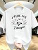 1pc Mens Graphic T Shirt J Peux Pas Jai Petanque Short Sleeve Crew Neck