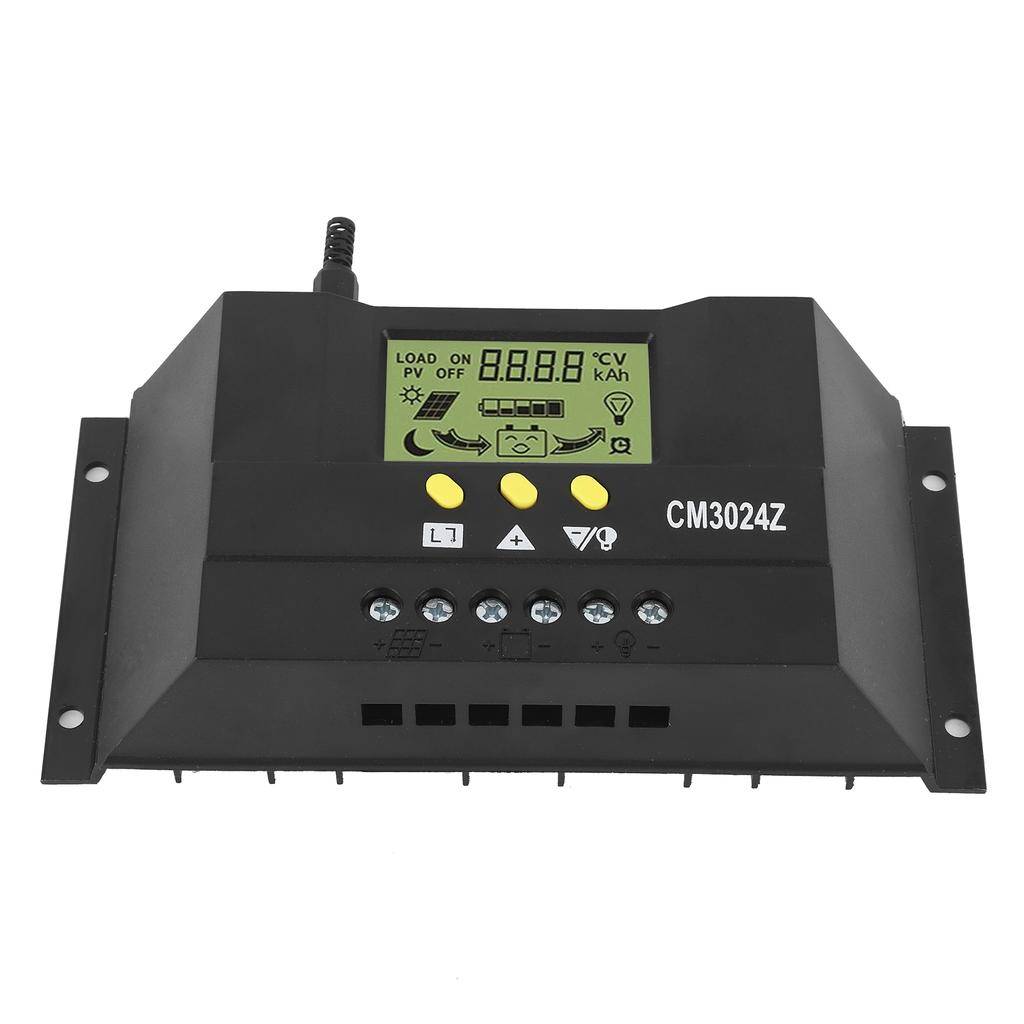 12V 24V 30A Solar Charge Controller Regulator PWM LCD Display for Home Industrial Commercial