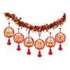 2025 Chinese New Year Banner Lunar New Year Decoration Lightweight Chinese Character Hanging Garland for TV Background Window