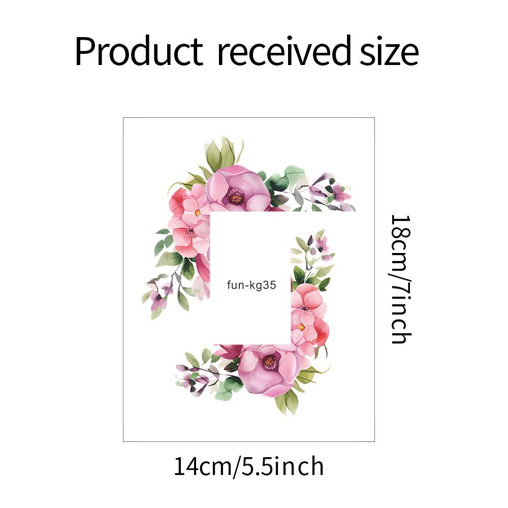 Purple Rose Green Leaf Switch Pasted Bedroom Living Room Wall Beautification Wall Sticker