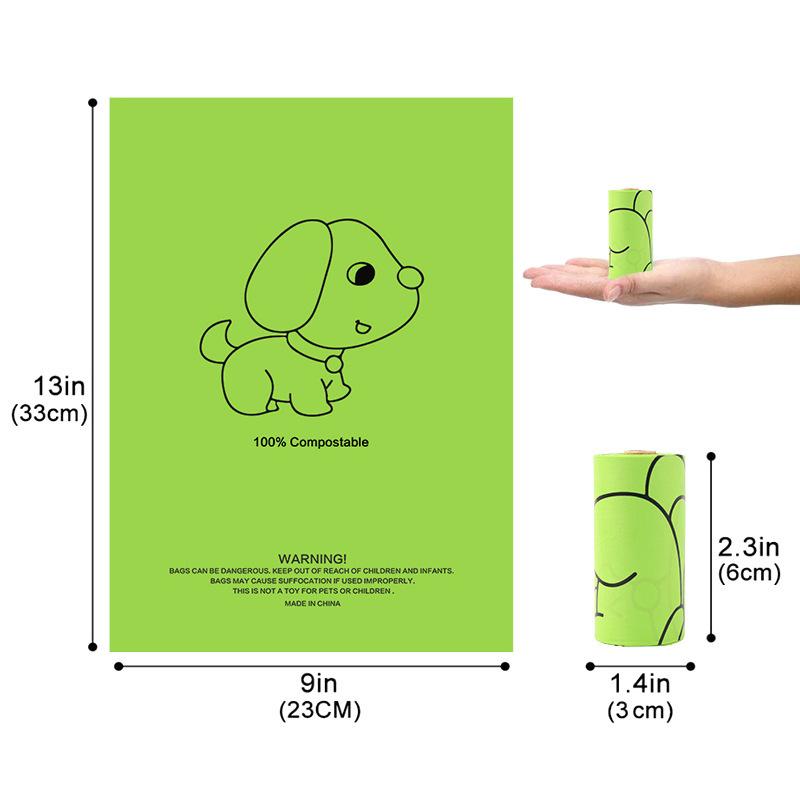 2025 Eco-Friendly 100% Compostable Modern Dog Poop Bag with Original Fragrance Dispenser 9x13 Inches for Dogs & Cats