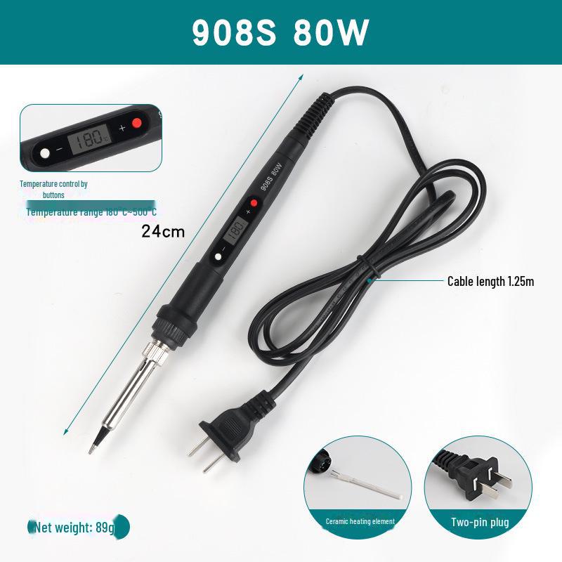 80W Constant Temperature Electric Soldering Iron with Digital Display - Household Electronic Welding Repair Tool