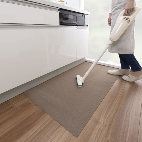 Sanko Kitchen Mat, Made in Japan, Water-Repellent, Deodorizing, Washable, Non-Slip, Long, 60x120cm, Brown, Easy to Place and Adhere, KF-99