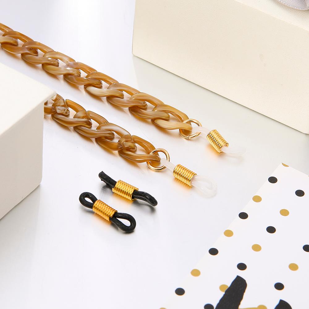 Trendige Acryl-Sonnenbrillen-Ketten für Damen Halter-Schnur Lesebrillen-Kette Lanyard Brillen-Hänge-Halskette Großhandel