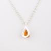 Yellow Citrine Gemstone 925 Sterling Silver Jewelry Fashionable Zircon Pendant CZP-7-15