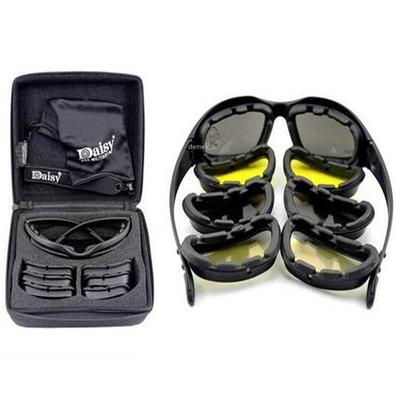 Voor Daisy Tactische Gepolariseerde Bril Buiten Sport Bril Zonnebril met 4 Lenzen Originele Doos Mannen Schieten Wandelen Oogbescherming Gafas