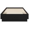 Floor Bed Frame Black Oak 80 x 200 cm Engineered Wood