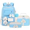 Cute Bow 3-Piece Set for Girls Elementary School Backpack Big Capacity Load-Bearing School Bags 2026