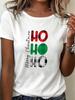 (Asian Size) Tee Top Print New Year trend lovely Clothing T Shirt Women Fashion Christmas Festival Female Woman Short Sleeve Graphic T-shirts