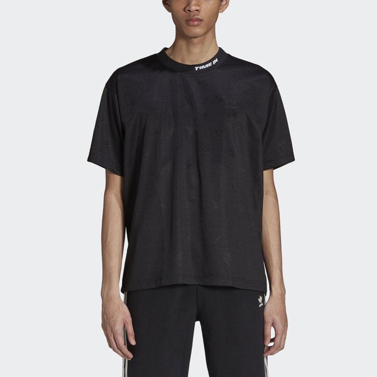 Adidas Originals Clover X Ninja Co-Branded Letter Print Sports Crew Neck T-Shirt Men Tops Black GP2316