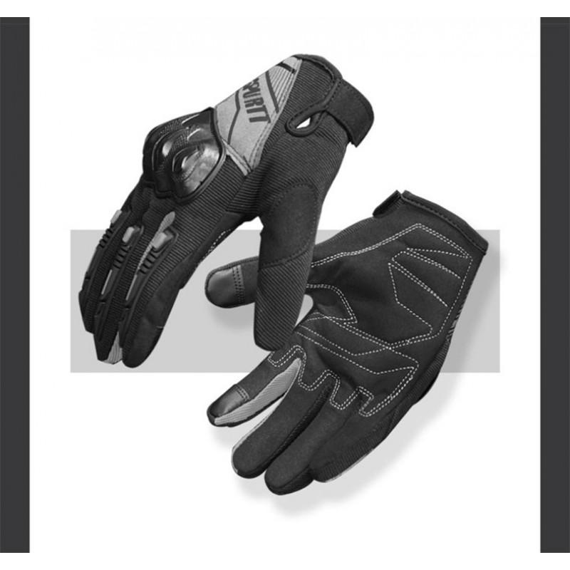 Mens Motorcycle Riding Gloves Summer Breathable Mesh Touchscreen Anti-Slip Crash Protection Cycling Protective Gear Safety