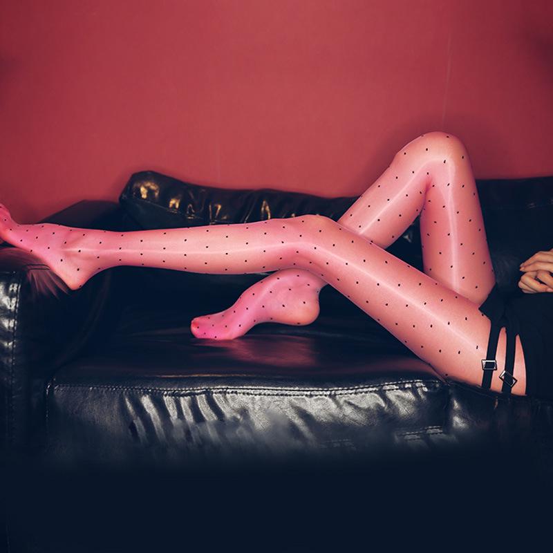 

Black Polka Dot Glossy Crotchless Stockings - Sexy Lingerie One Size - Simple Package розы красного