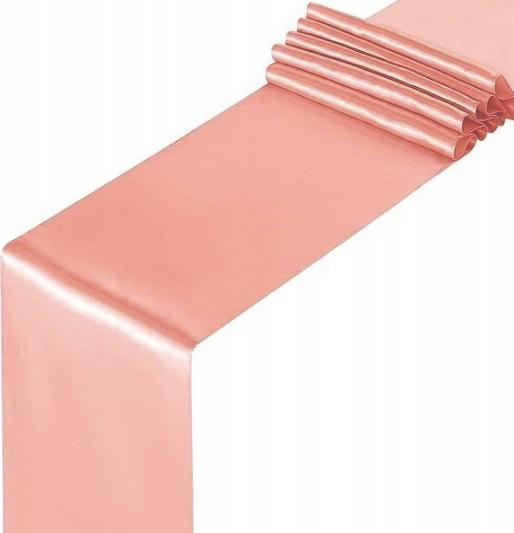 Smooth Satin Table Runner Decoration Coral 0 16 X 9M