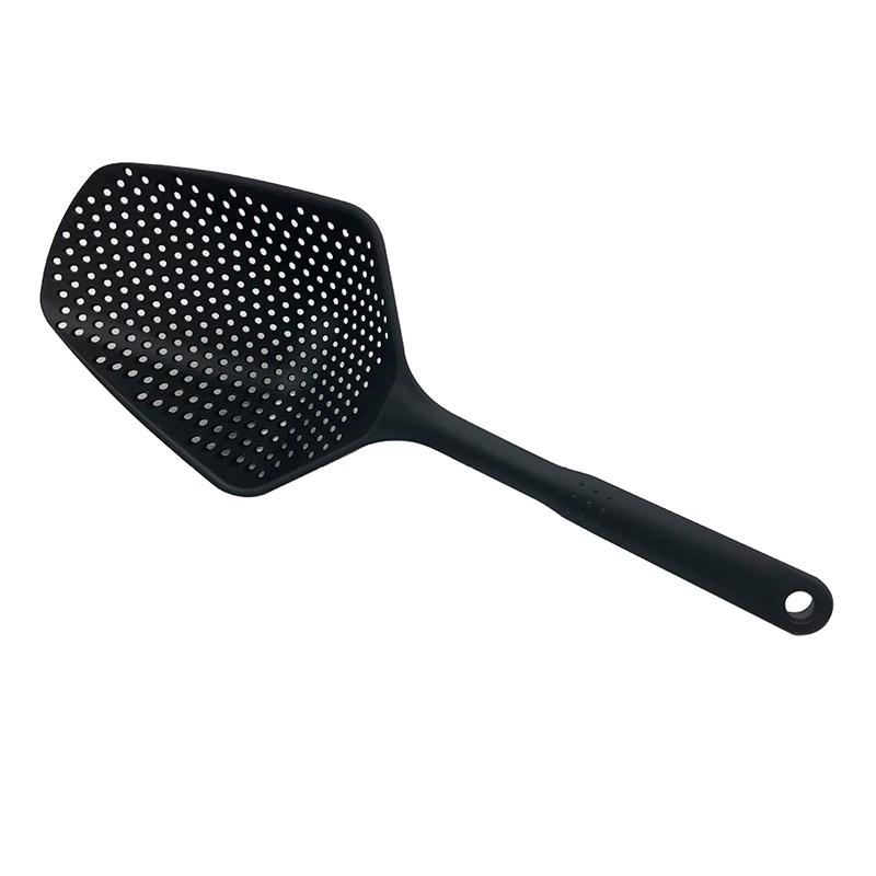 

Shovel Vegetable Cooking Strainer Scoop Nylon Spoon Colander Soup Filter Black