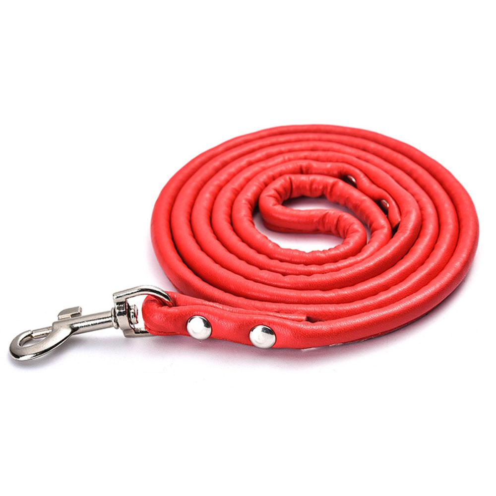 Pet Products Round Colorful PU Rolled Dog Walking Leashes for Small Medium Breeds Dogs Puppy Chain Lead Training Walking Leash