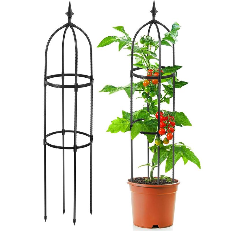 

Садовая решетка-обелиск для вьющихся растений, уличная клетка для помидоров, опора для садовых растений, колья для высоких растений в горшках