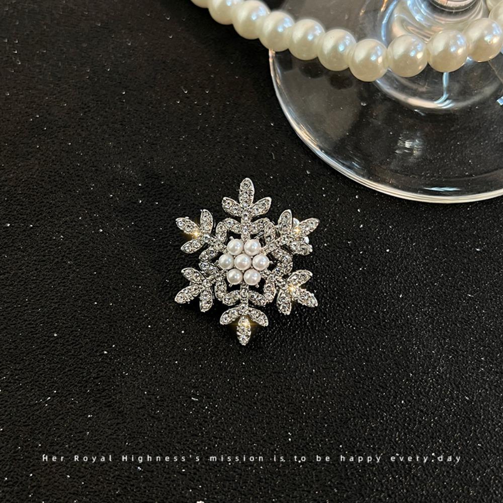 

1/6 шт. Блискучі шпильки для волосся з стразами Різдвяні сніжинки Заколки для жінок Дівчат 1pcs-Pearl
