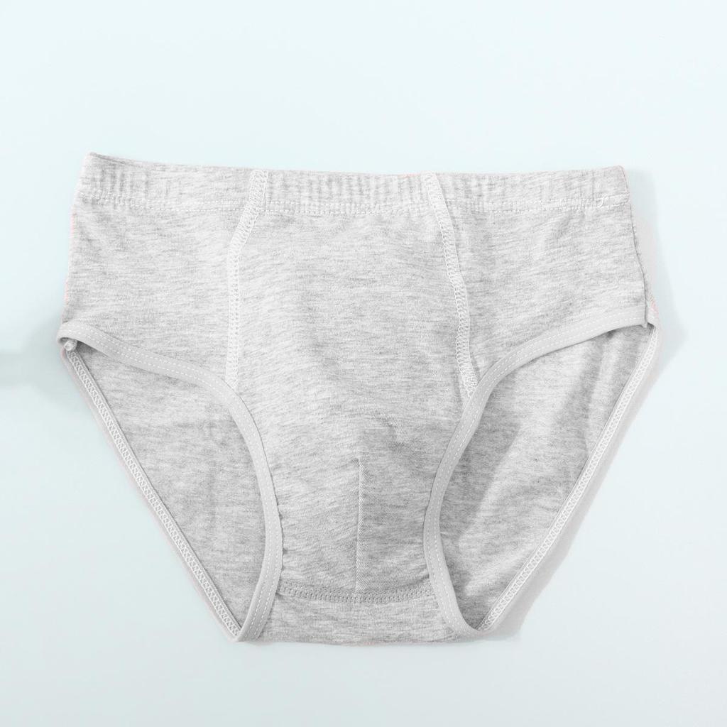 Boys' A-Grade Pure Cotton Briefs - Solid Color, No-Pinch Fit