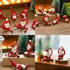 Christmas Decorative Figurine Santa Clauses Ornament Glass Yogas Santa Clauses Figurines for Holiday Car Home Decorations